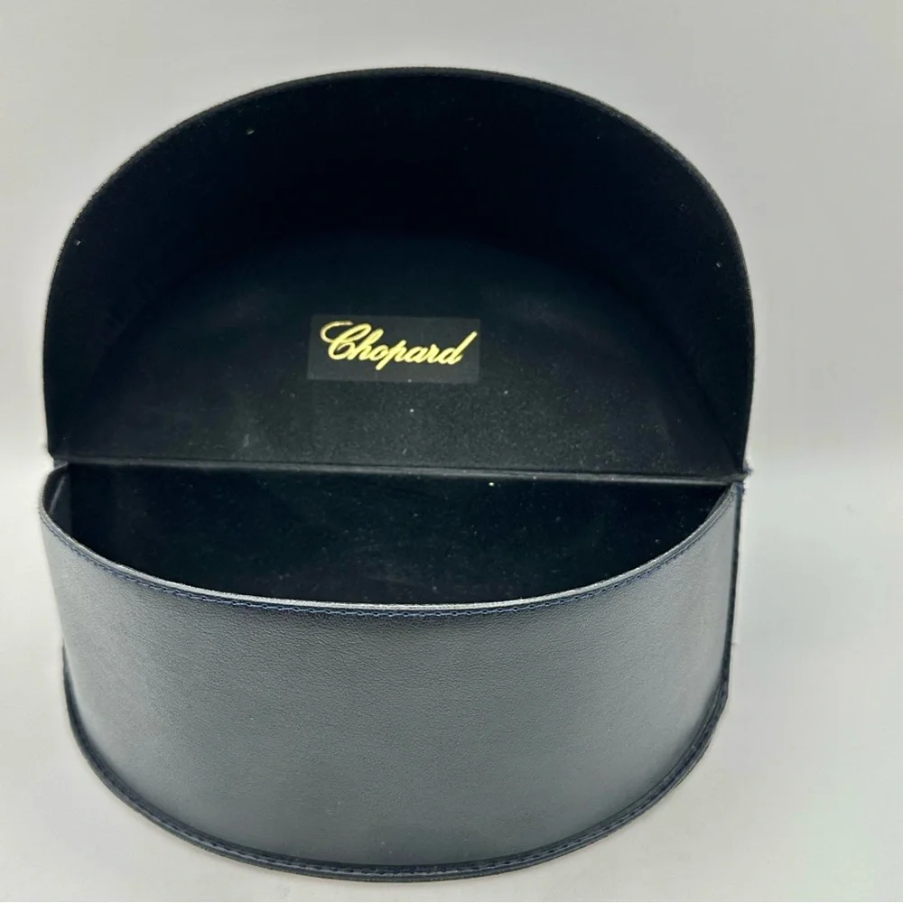 Chopard Rectangle Black Sunglasses Polka Dot Crystals RARE